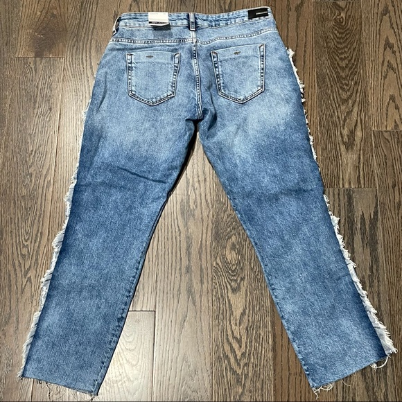 Zara 1975 Basic Denim Cigarette Jean with Frill Trim - Picture 9 of 10
